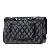 シャネル マトラッセ25 ダブルフラップ ココマーク チェーン ショルダーバッグ ブラック キャビアスキン レディース CHANEL 【中古】